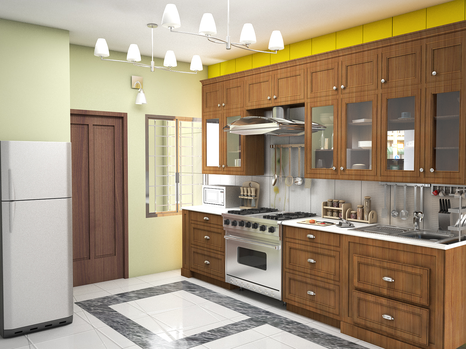 Modular Kitchen — Walnut Series