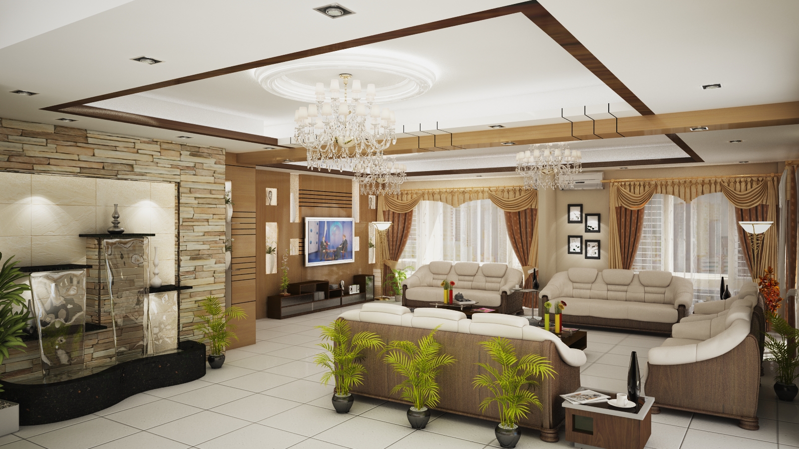 Living Room — Modern Villa